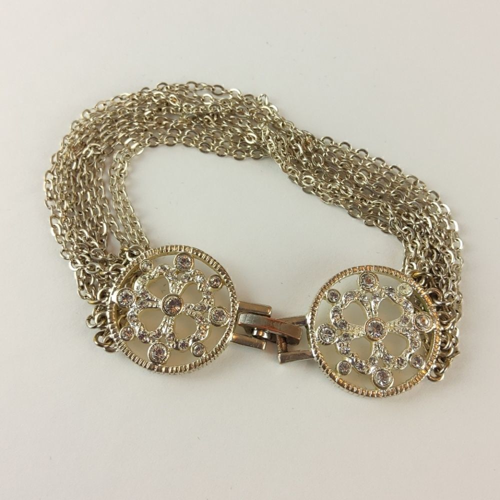 (3/$20) silvertone and faux Ruby bracelets - Picture 7 of 13